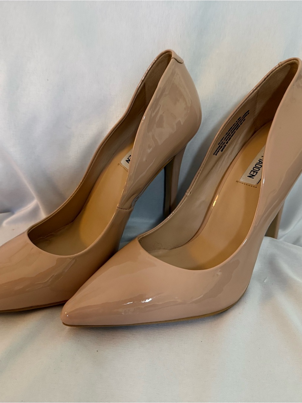 Steve Madden Blush Patent Pointed-Toe Stiletto Heels